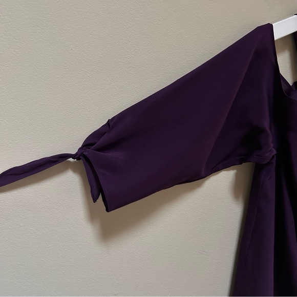 Madewell ~ Purple Silk 3/4 Sleeve Shift Mini Dress in size 0 - Picture 6 of 15